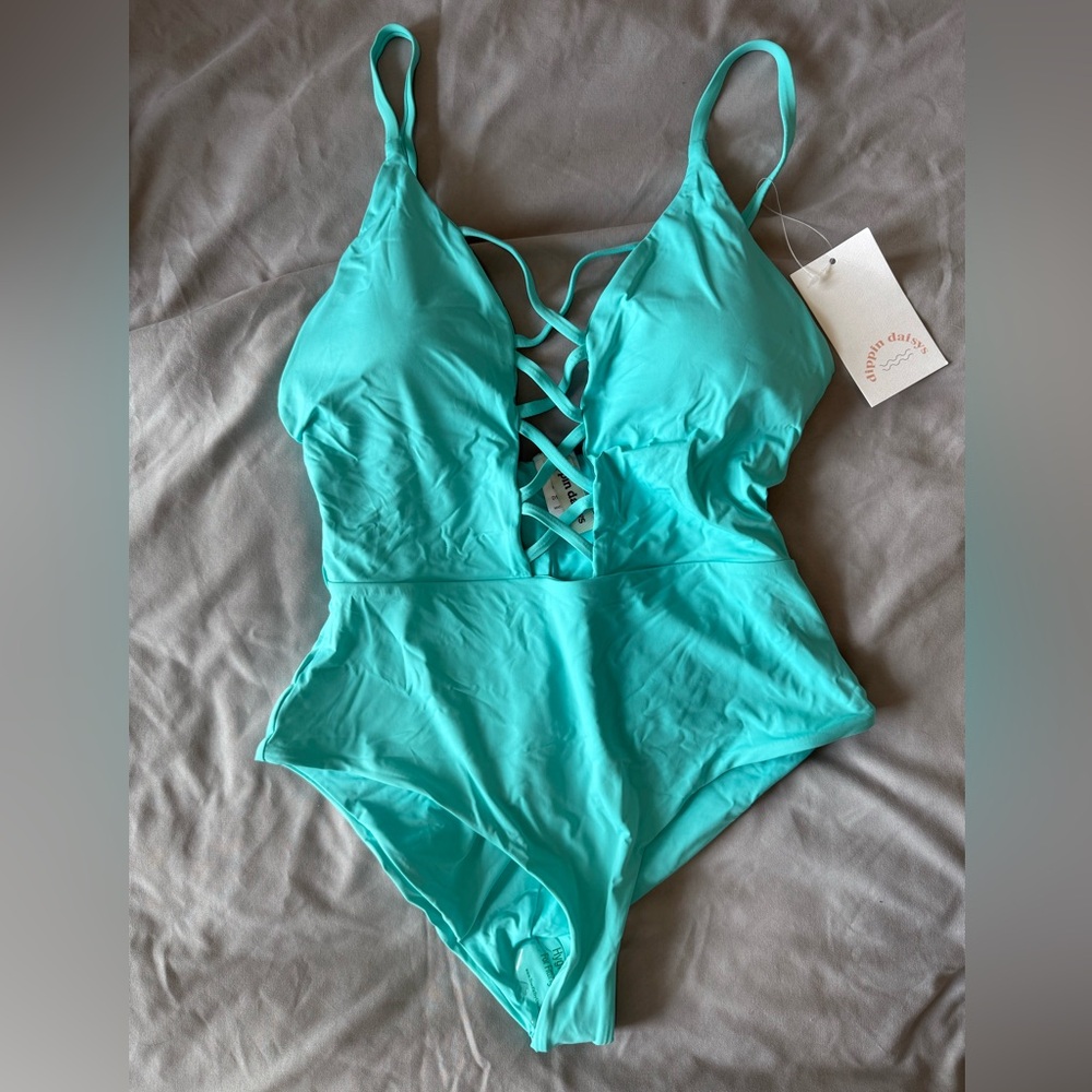 Dippin' Daisy's Aqua One Piece Swimsuit